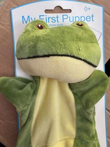 My first puppet . Frog puppet