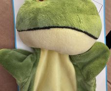 My first puppet . Frog puppet