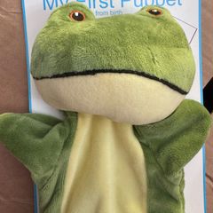 My first puppet . Frog puppet