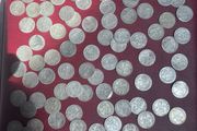 102 George V Silver Three Pence coins