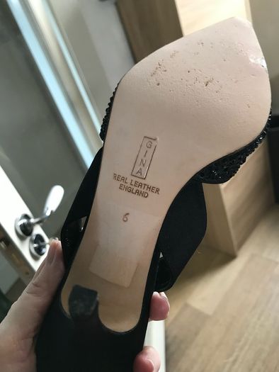 Gina Black Embellished Heels
