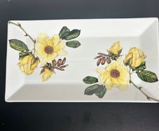 Tipperary Crystal  Botanical Studio - Mermaid Rose Plate