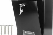 Post Boxes Wall Mounted Waterproof, Lockable Letter Lostal Boxes Steel Mail Box with 2 Keys, 32 x 21.5 x 8.5 cm Lockable Letter Boxes