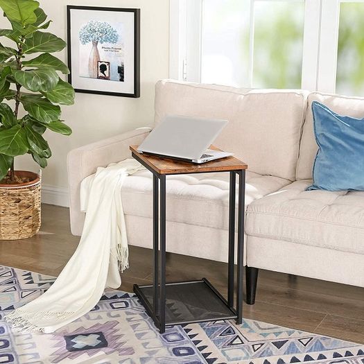New Side Table Bedside Cabinet With Mesh Shelf - FREE P&P