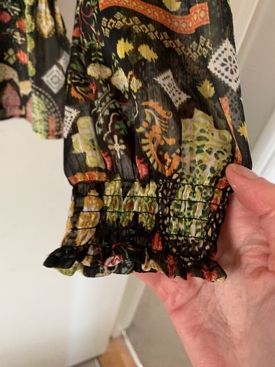 Metallic patterned blouse