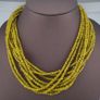 Antique Venetian Yellow Trade 3-5mm Beads Necklace Strands Image 5
