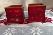 Christmas Pair Tealight Candle Holders (Silent Night)