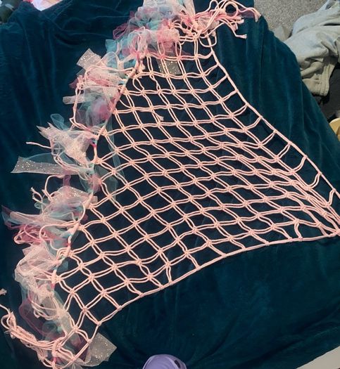 Pink tasseled hammock