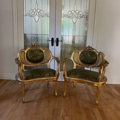 Pair of Louis XVI Style French Armchairs