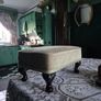 Footstool Green velvet vintage style footstool Image 7