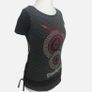 Desigual Ladies Black Red Grey Designer Short Cap Sleeve T Shirt M UK 10 Image 2