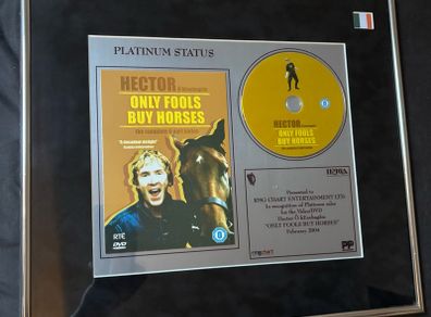 Official IRMA Platinum Sales Award Plaque - Hector O hEochagain "Only Fools Buy Horses" (RTE 2004)