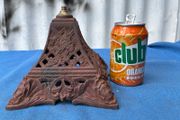 Very decorative cast iron oil lamp base