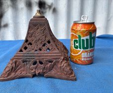 Very decorative cast iron oil lamp base
