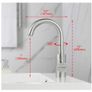 GRIFEMA Bathroom Basin Mixer Tap Stainless Steel, 360 Swivel, Hot & Cold Water Control, Water-Saving Image 2