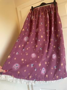 Hand made cottagecore style ruffle lace maxi skirt ladies 8-10