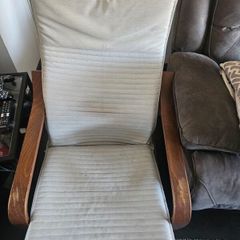 ikea chair and footstool