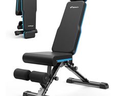 Weight Bench, 990 LBS/450KG Foldable Weight Benches for Home Gym, Adjustable Weight Bench with 72 Training Angles, Incline Bench Press for Full Body