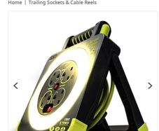 Masterplug Pro XT Work Light Cable Reel 240V 13A 4-Socket 5m