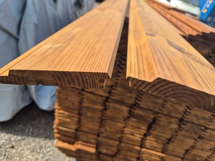 Pine Thermowood cladding T&G (33m2) left!