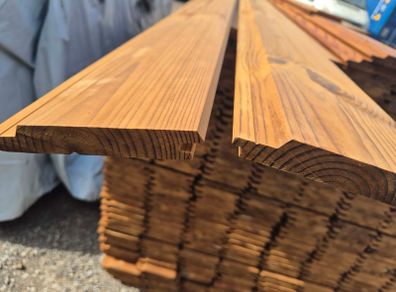 Pine Thermowood cladding T&G (33m2) left!