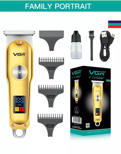 VGR Hair Clipper Mini Hair Trimmer Professional Beard Trimmer Rechargeable Cordless Electric T-Blade Zero Cutting Machine V-290