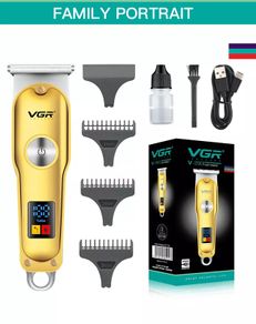VGR Hair Clipper Mini Hair Trimmer Professional Beard Trimmer Rechargeable Cordless Electric T-Blade Zero Cutting Machine V-290