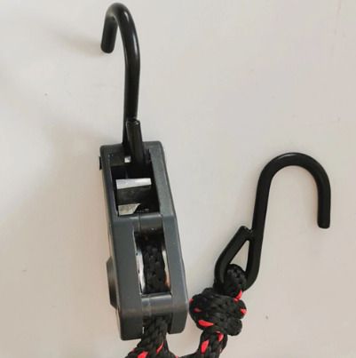BRAND NEW 4PCS Pulley Ratchets Kayak And Canoe Boat Bow Stern Rope Lock Tie Down Strap 1/8 Inch Heavy Duty Adjustable Hanging Rope Clip