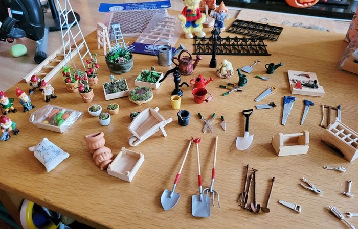 Miniature gardening items/ tools for dolls house - or fairy garden
