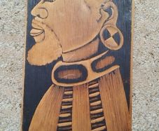 Picture burned wood art