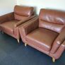 Bianca Brown Leather Armchair Image 3