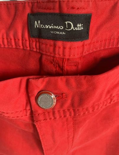 Massimo Dutti Classy red straight leg trousers