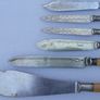 Antique Silver Plated Bone Handled Fish Knives/Forks  1800s (partly Sterling Silver) Image 7