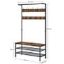 Large coat rack with bench, clothes rack Image 4