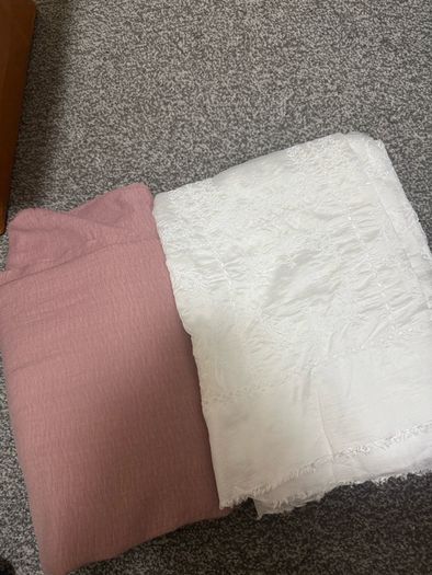 Fabric pink and white