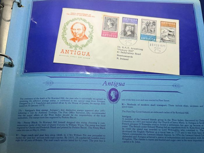 Stamps - Sir Rowland Hill 1979 First Day Covers Album - Great Historic Stamps + Europa 79