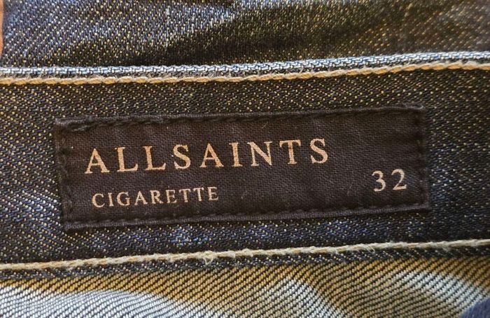All Saints Cigarette Men's Skinny Distressed Jeans Size 32