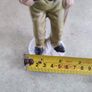 Vintage Grandpa Statue Holding Cane & Carrying Basket of Vegetables Bisque Porcelain Farmer Figure Retro Old Man Figurine Grandfather Image 3
