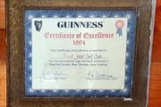 Rare Vintage 1994 Guinness Certificate Excellence