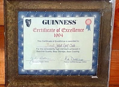 Rare Vintage 1994 Guinness Certificate Excellence