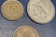 3 Greek drachma coins 1976 and 1978