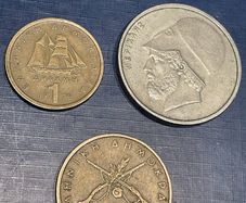 3 Greek drachma coins 1976 and 1978