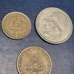 3 Greek drachma coins 1976 and 1978