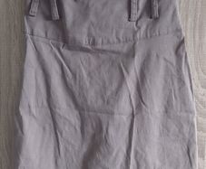 Khaki high waisted skirt with zip  size xs made in Italy