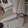 Harvey Norman Cream Italian Leather Almost New Recliner Image 7