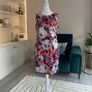 Ladies Pink & Navy Floral Midi Dress from Apricot Image 4
