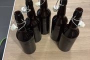 Set of 5 glass bottles kilner 0.75 litre