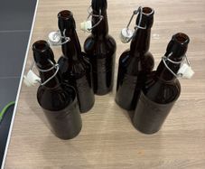 Set of 5 glass bottles kilner 0.75 litre