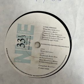 vinyl 7" single. NME EP 1985. The Smiths. U2. Cocteau Twins. Bronski Beat