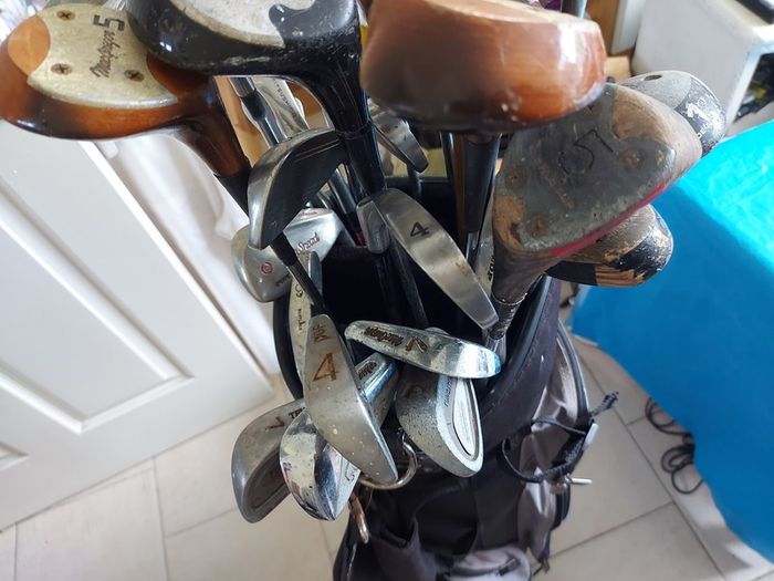 GOLF BAG, and Large selection of Golf Clubs and Woods, in very good condition